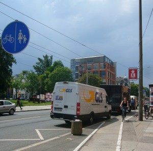 Radverkehr auf der Kesselsdorfer Straße, 08.06.2011